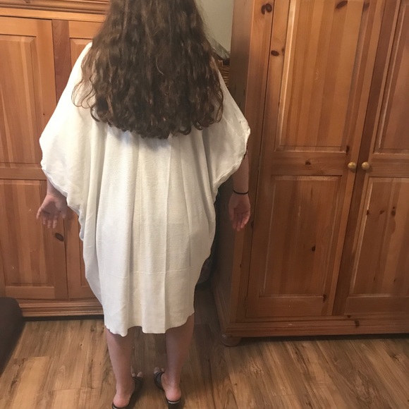 Oversized Long French Grey Cardigan Sweater - Picture 6 of 7